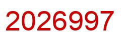 Número 2026997 imagen rojo