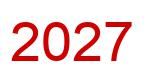 Zahl 2027 rot Bild