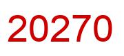 Number 20270 red image