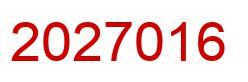 Number 2027016 red image