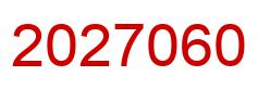 Number 2027060 red image