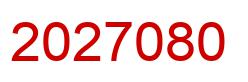Number 2027080 red image