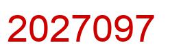 Number 2027097 red image