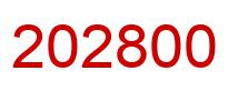 Number 202800 red image