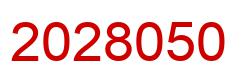 Number 2028050 red image
