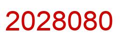 Number 2028080 red image