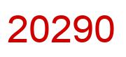 Number 20290 red image