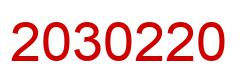 Number 2030220 red image