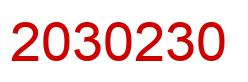 Number 2030230 red image