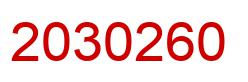 Number 2030260 red image