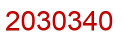 Number 2030340 red image