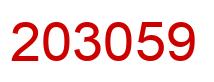 Number 203059 red image