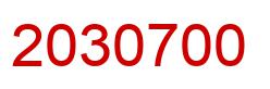 Number 2030700 red image
