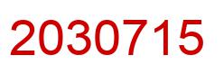 Number 2030715 red image