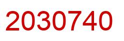 Number 2030740 red image