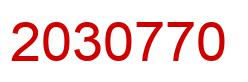 Number 2030770 red image