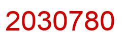Number 2030780 red image