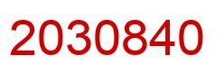Number 2030840 red image