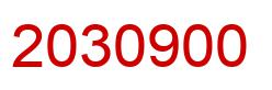 Number 2030900 red image