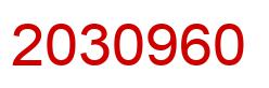 Number 2030960 red image