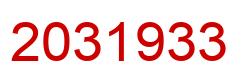 Number 2031933 red image