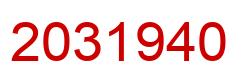 Número 2031940 imagen rojo