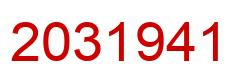 Número 2031941 imagen rojo