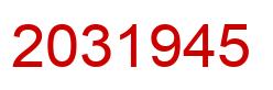 Número 2031945 imagen rojo