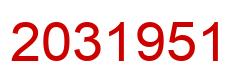 Number 2031951 red image
