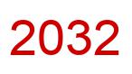 Number 2032 red image