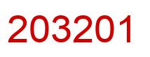 Number 203201 red image