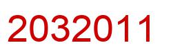 Number 2032011 red image