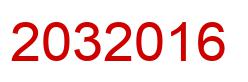 Number 2032016 red image