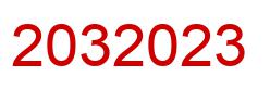 Number 2032023 red image