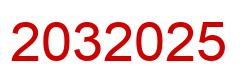 Number 2032025 red image