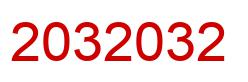 Number 2032032 red image