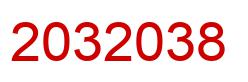 Number 2032038 red image