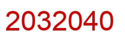 Number 2032040 red image