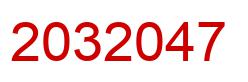 Number 2032047 red image
