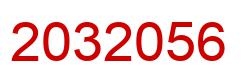 Number 2032056 red image