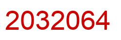 Number 2032064 red image