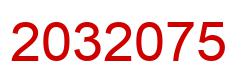 Number 2032075 red image