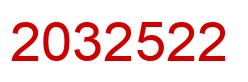 Número 2032522 imagen rojo