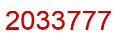 Número 2033777 imagen rojo