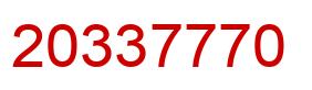 Número 20337770 imagen rojo