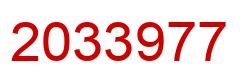 Number 2033977 red image