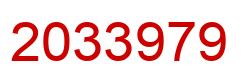 Number 2033979 red image