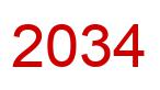 Number 2034 red image