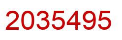 Number 2035495 red image