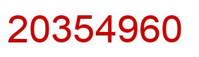 Number 20354960 red image